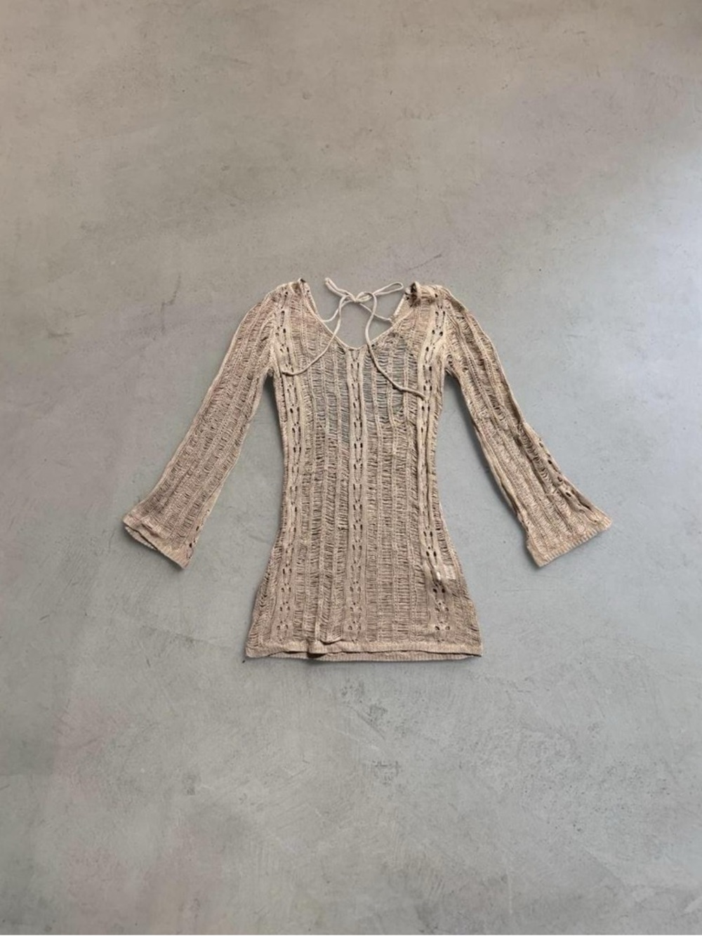 Tan Scoop Tie Back Coverup